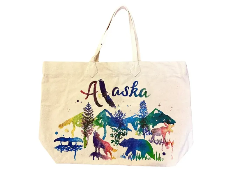 Alaska Canvas Tote Bag X-large
