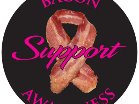 Support Bacon Awareness  4 inch Decals
