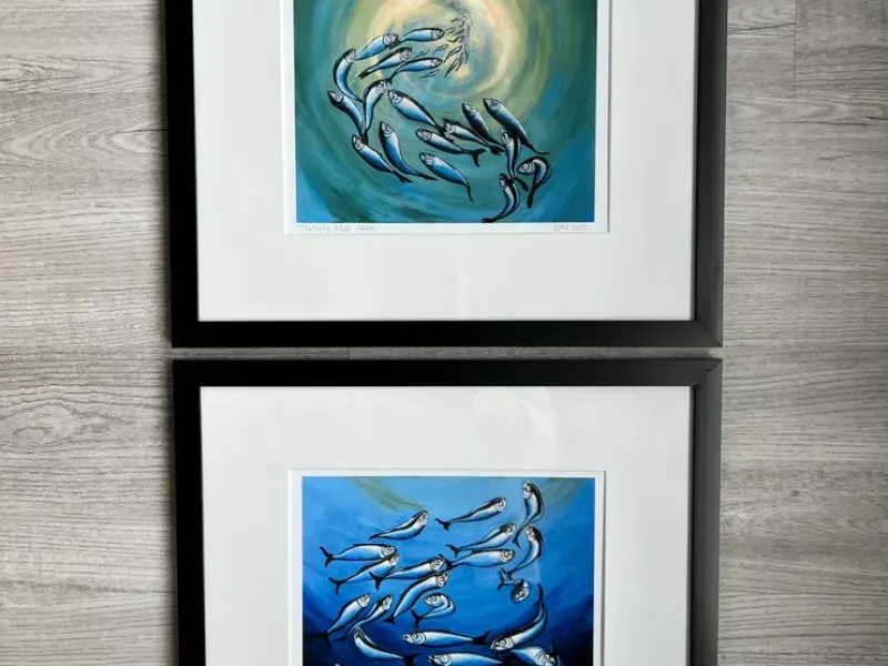 Herring Ball Above print