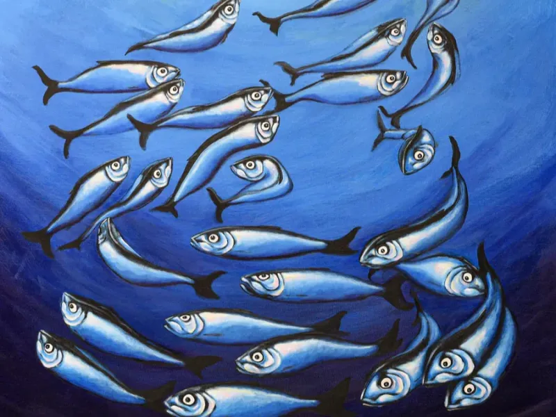 Herring Ball Below Print
