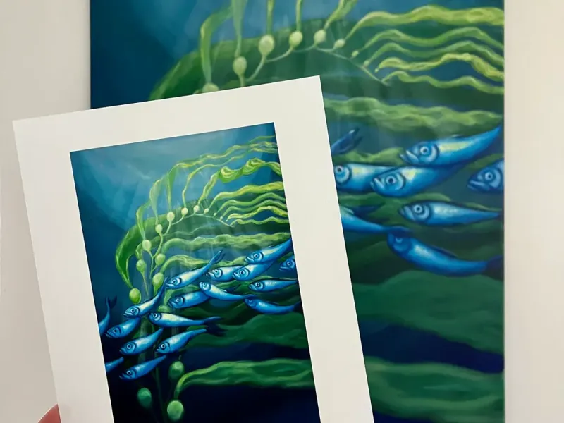 Herring Ball In Coastal Kelp Print