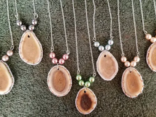Single Antler Slice Necklace