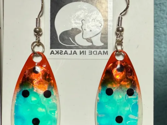 Fishing Lure Earrings 2 inches long