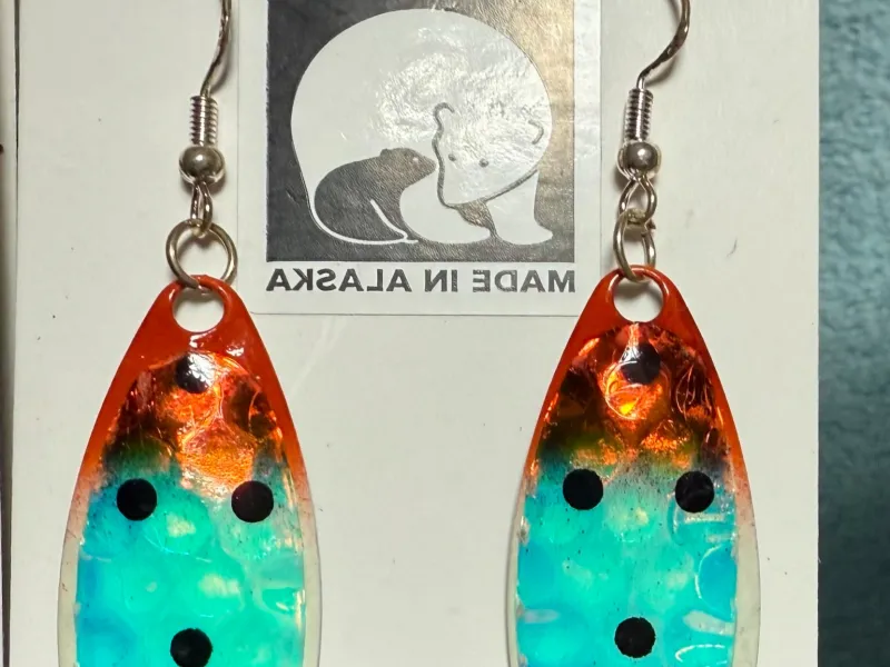 Fishing Lure Earrings 2 inches long