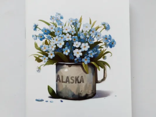 Alaska Mug of forgrt me not Notebook