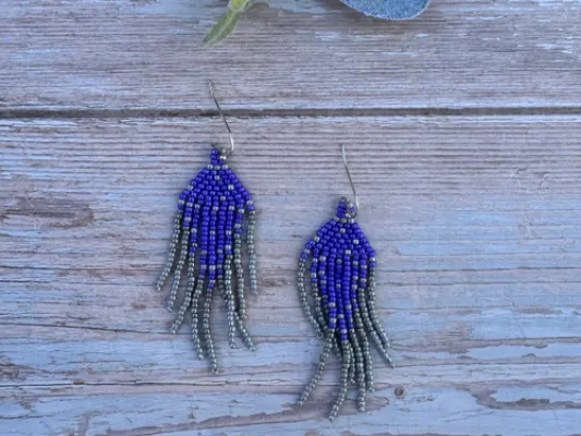 Beaded celebration earrings 1