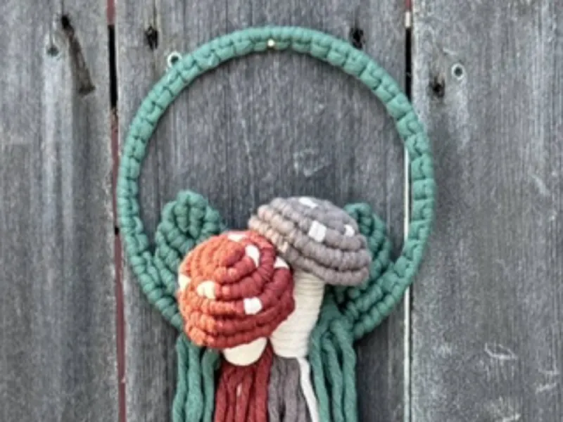 Macramé Mushroom wall hanging