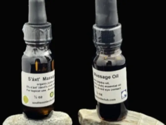 S’áxt’ (devil's club) Massage Oil Dropper- 5%