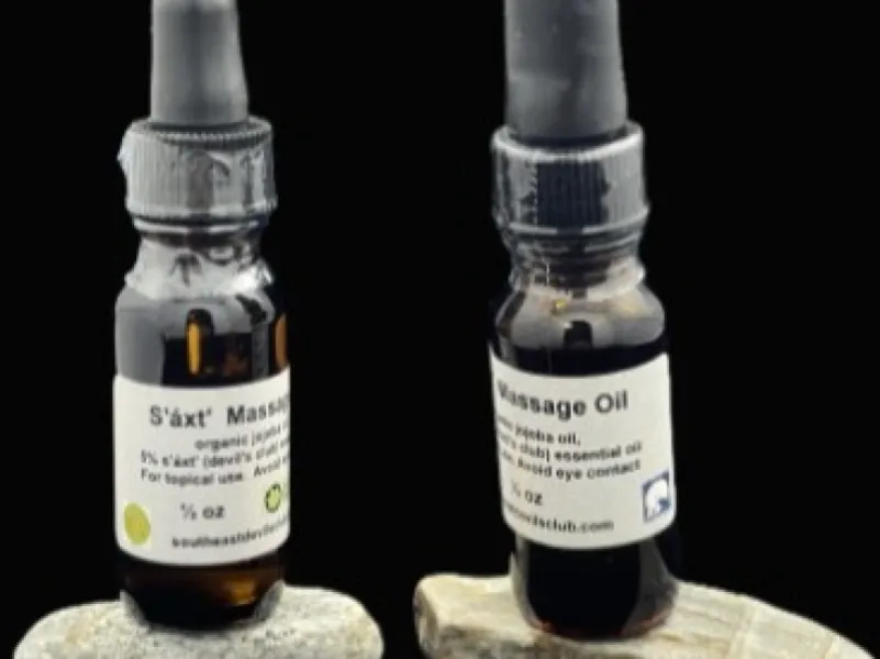 S’áxt’ (devil's club) Massage Oil Dropper- 5%