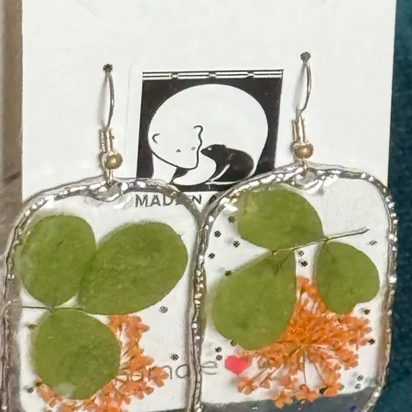Dried Flower Resin Earrings