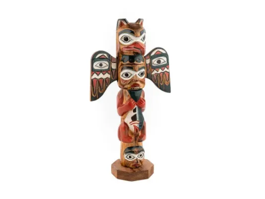 Alaska Black Diamond Eagle Boy Totem Pole