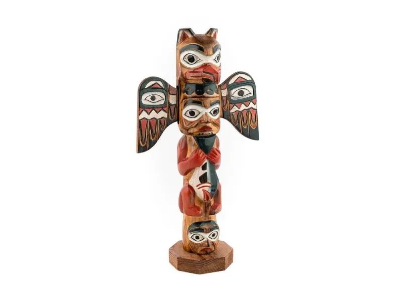 Alaska Black Diamond Eagle Boy Totem Pole