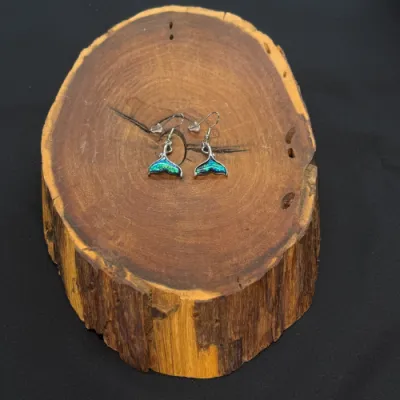 Northern Lights Whale Tail Drop Earrings