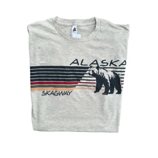 Skagway Alaska Retro Bear Tee