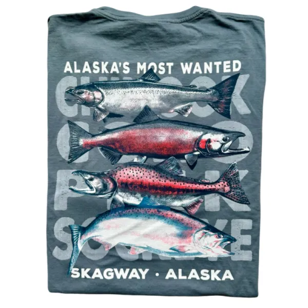 Alaska's Most Wanted Salmon Tee