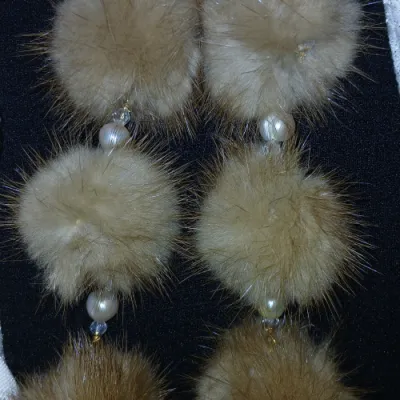 Mink pom poms