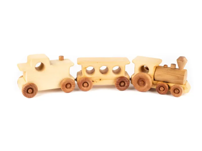 Hand Crafted Wooden Train With Wheels