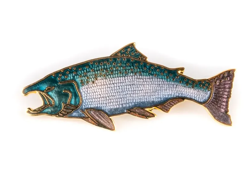Wm Spear Design King Salmon Pin