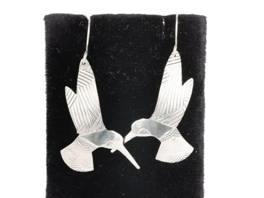 Silver Plated Humming Bird Earrings