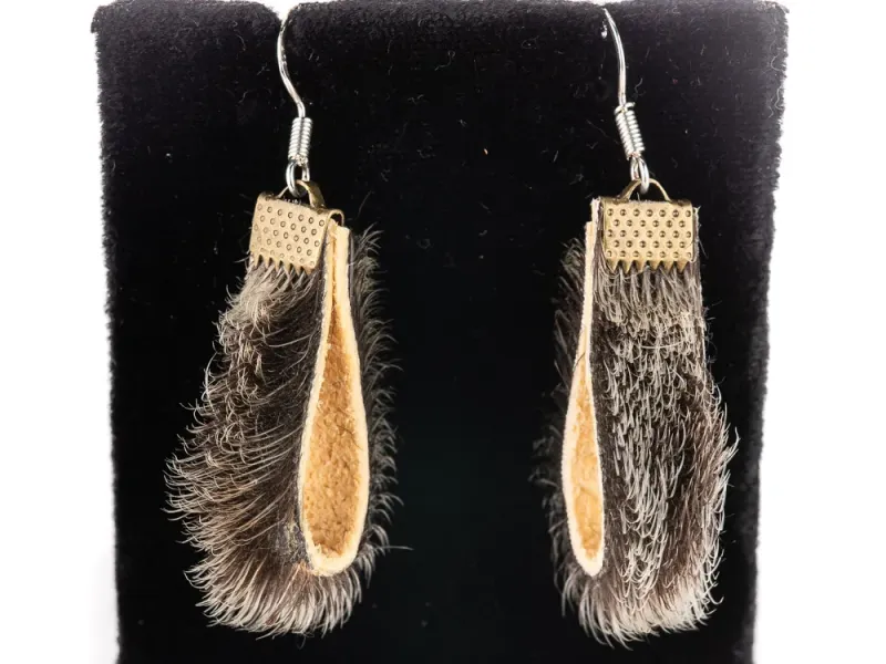 Trimmed Seal Fur Earrings