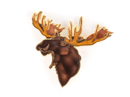 Wm Spear Design Moose Head Pin